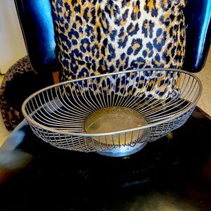 Vintage Silver Plated Wire Bread Basket
